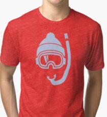 Snorkel deep powder snow Tri-blend T-Shirt