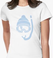 Snorkel deep powder snow Women's Fitted T-Shirt