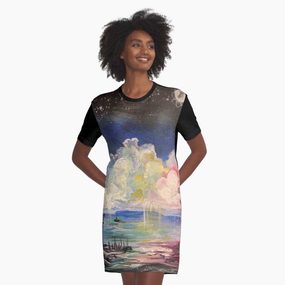 Item preview, Graphic T-Shirt Dress designed and sold by bevmostic.