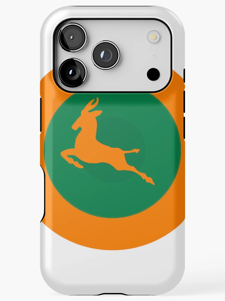 Aperçu 1 sur 4. Coque iPhone avec l'œuvre Springbok Retro Mod Cocarde créée et vendue par ModSupporters.