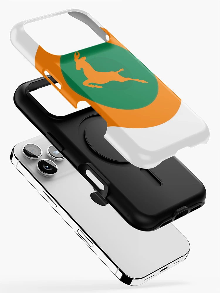 Aperçu 2 sur 4. Coque iPhone avec l'œuvre Springbok Retro Mod Cocarde créée et vendue par ModSupporters.