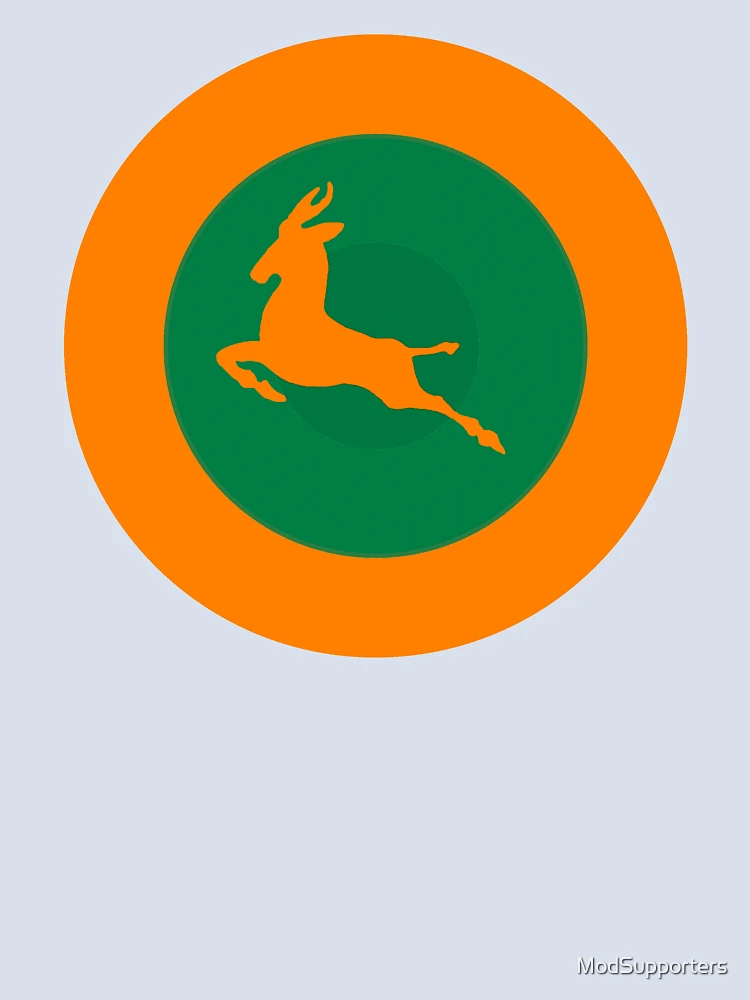 Thumbnail 4 von 4, Boxy T-Shirt, Springbok Retro Mod Rondell designt und verkauft von ModSupporters.