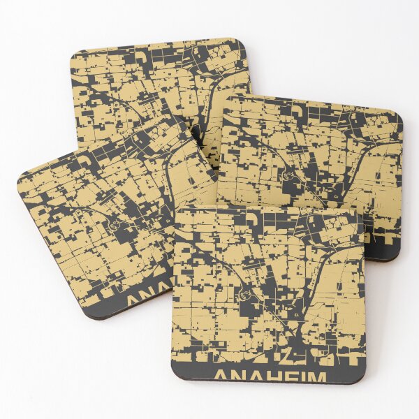 Item preview, Anaheim  Black Gold Map Art California USA designed and sold by EpicMaps.