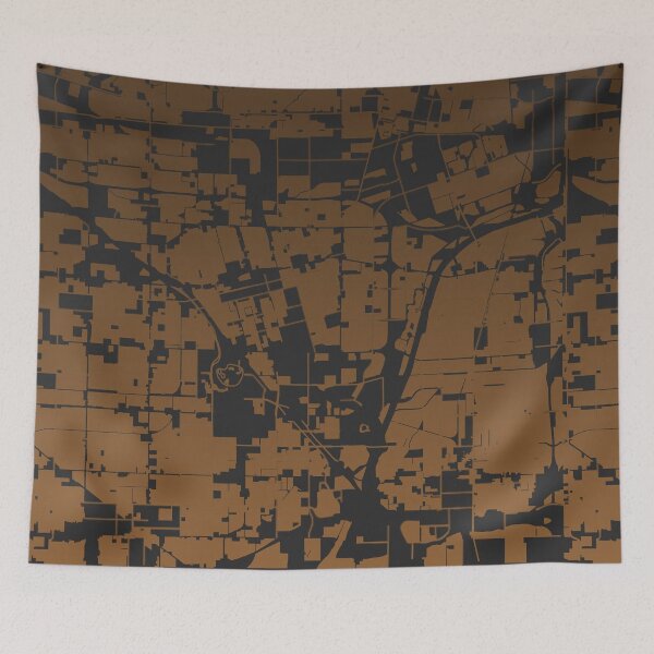 Item preview, Anaheim coffee color Map Art California USA designed and sold by EpicMaps.