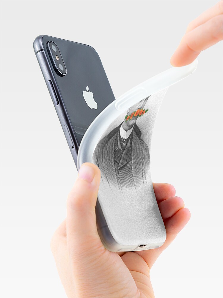 Alternate view of Vintage gentleman & Mustache with flowers iPhone Case & Cover