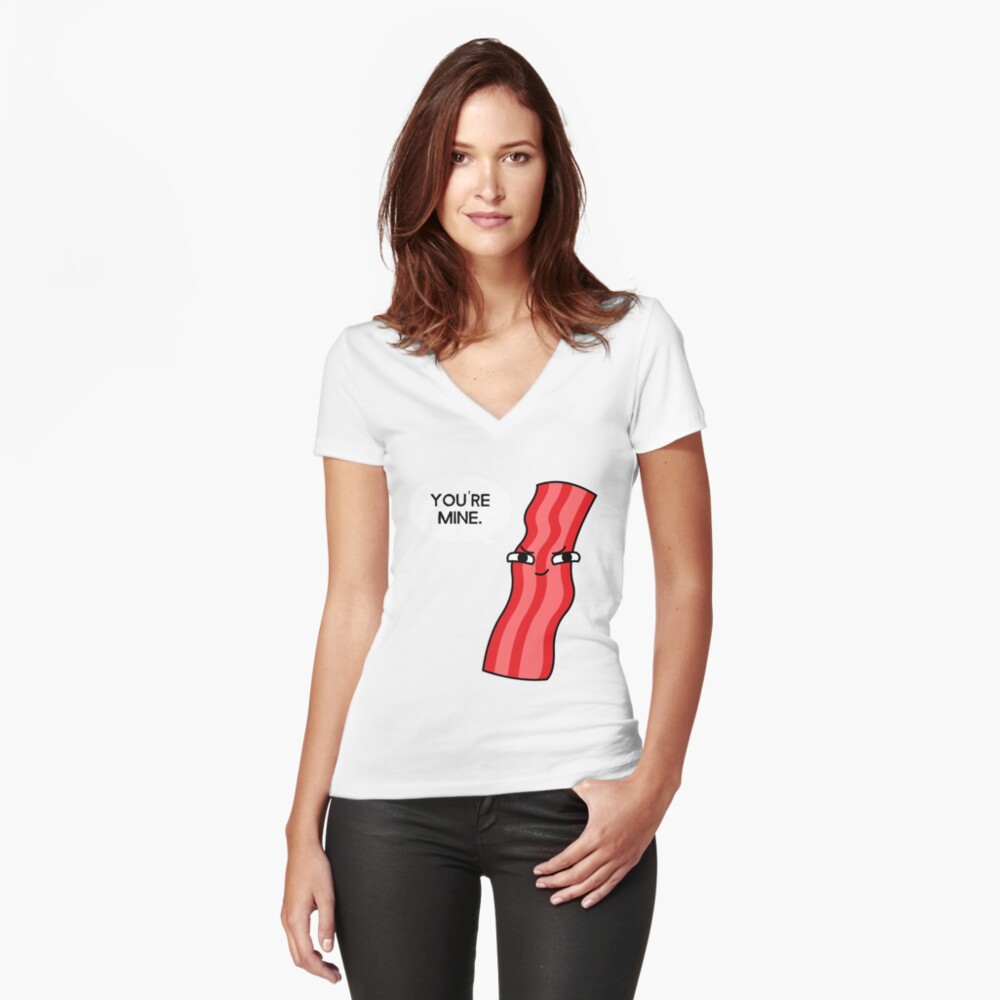 Item preview, Fitted V-Neck T-Shirt designed and sold by cartoonbeing.