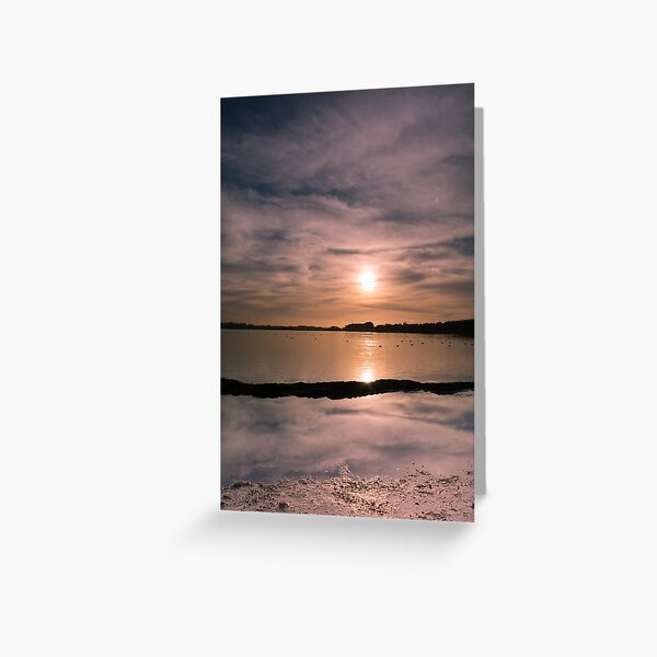 Pitsford Reservoir Sunset Greeting Card