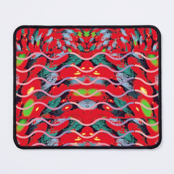 Vista previa del artículo con la obra «Puntos coloridos estéticos abstractos con ondas rosas», diseñado y vendido por Eklectikos.