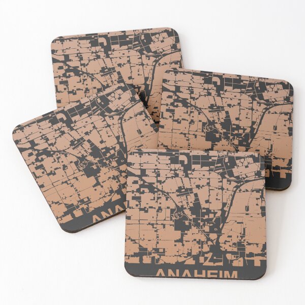 Item preview, Anaheim Chocolate color Map Art California USA designed and sold by EpicMaps.