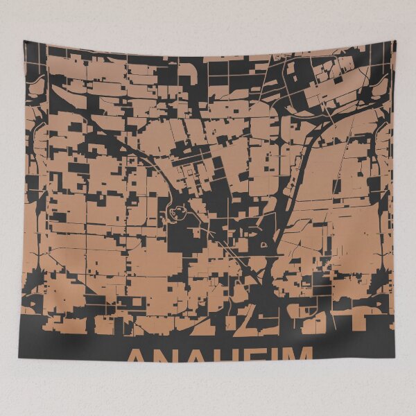 Item preview, Anaheim Chocolate color Map Art California USA designed and sold by EpicMaps.