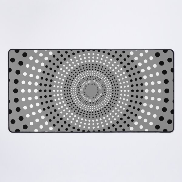 Item preview, POLKA DOT CONCENTRIC CIRCLES PATTERN. BLACK AND WHITE ON GREY. designed and sold by 5hertz.