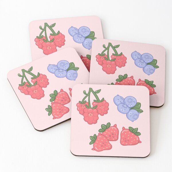Artikelvorschau, Wild Bear-ies Kawaii Tier Erdbeeren Heidelbeeren & Himbeeren entworfen und verkauft von sunburstdesigns.