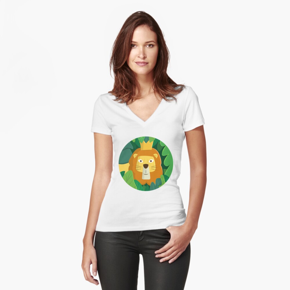 Item preview, Fitted V-Neck T-Shirt designed and sold by cartoonbeing.