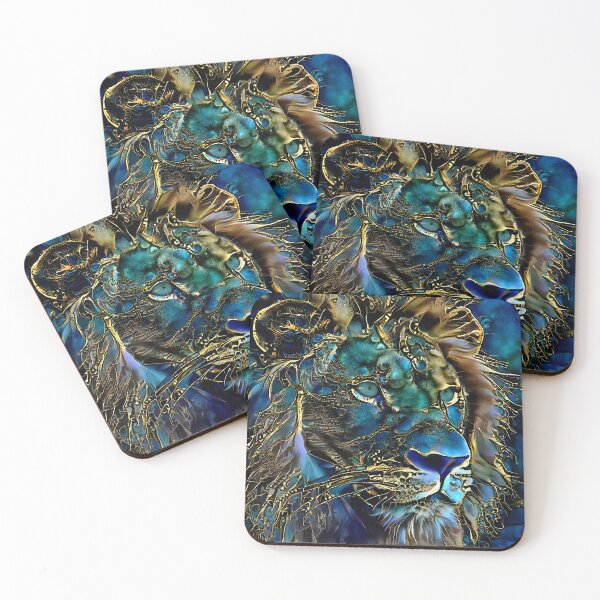 Item preview, blue king lion designed and sold by L. ROCHE.