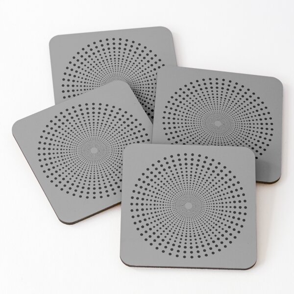 Item preview, POLKA DOT CONCENTRIC CIRCLES PATTERN. BLACK ON GREY. designed and sold by 5hertz.