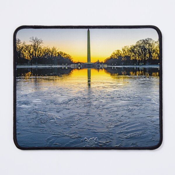 Item preview, Washington Monument with ice on the Reflecting Pool designed and sold by StewieStrout.