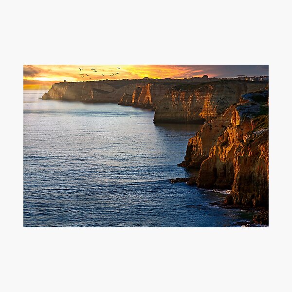 Item preview, Sunset coastline landscape with cliffs. designed and sold by Rui Valverde.