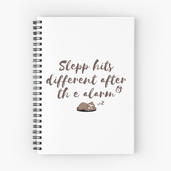 Item preview, Sleep hits different after the alarm - sloths - morning quotes designed and sold by TheWalnut.