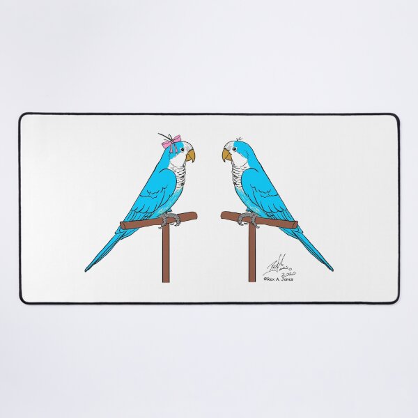 Item preview, Crazy Bird Person with Blue Quakers designed and sold by Laughing Parrot Studio.