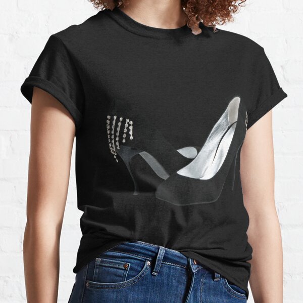 Nude Woman in High Heels T-Shirt