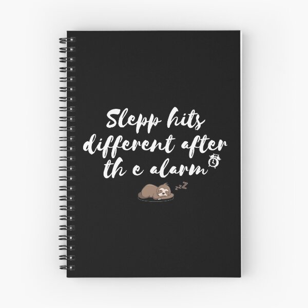Item preview, Sleep hits different after the alarm - sloths - morning quotes designed and sold by TheWalnut.