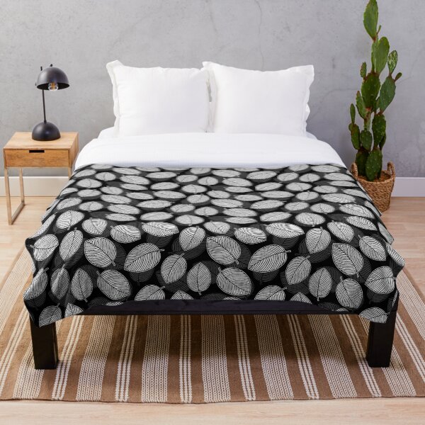Item preview, Elegant Pattern of Black and White Leaves designed and sold by MehranZetzsche.