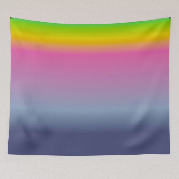 Item preview, SILVER RAINBOW OMBRE- Blue Grey To Neon Green designed and sold by BOLDERSALONS.