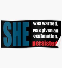 Nevertheless, she persisted. Poster