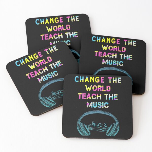 Item preview, Change The World Teach The Music Gift Christmas Sticker designed and sold by AlmaHolland8.