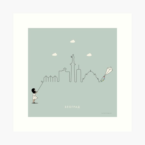 Beograd i zmaj Art Print