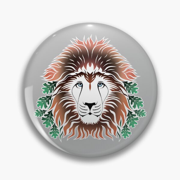 Item preview, Lion Head with Oak Leaves  designed and sold by sleepingdogprod.