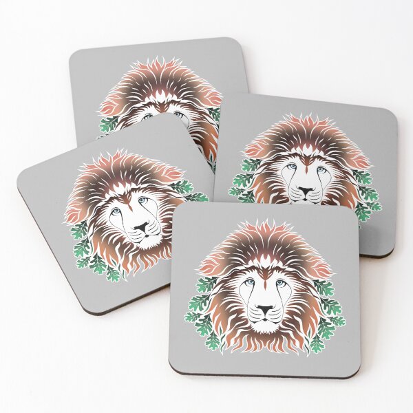 Item preview, Lion Head with Oak Leaves  designed and sold by sleepingdogprod.