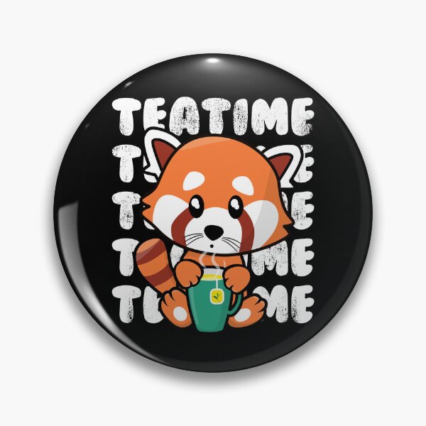 Item preview, Kawaii Red Panda Sipping Hot Tea From A Mug designed and sold by Happy Puppy Print On Demand.