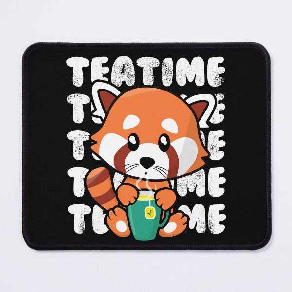 Item preview, Kawaii Red Panda Sipping Hot Tea From A Mug designed and sold by Happy Puppy Print On Demand.