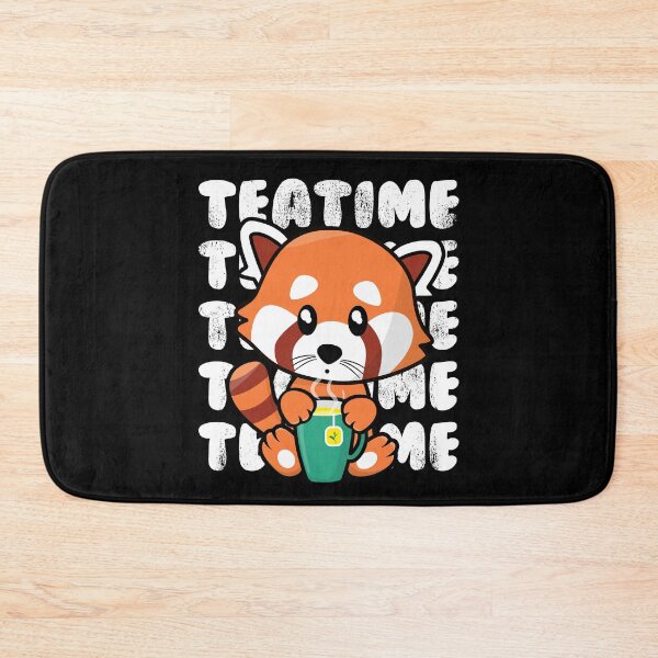 Item preview, Kawaii Red Panda Sipping Hot Tea From A Mug designed and sold by Happy Puppy Print On Demand.