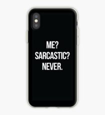 Vinilo o funda para iPhone ¿Yo? ¿Sarcástico? Nunca.