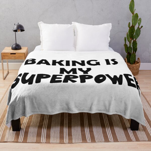 Item preview, Baking Is My Superpower , Funny Simple Text Black And White Font designed and sold by Every Pet Shirts.