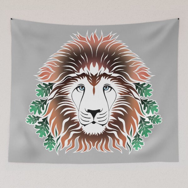 Item preview, Lion Head with Oak Leaves  designed and sold by sleepingdogprod.