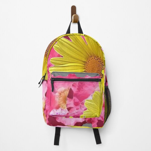 Item preview, YELLOW COLOR FUCHSIA FLOWERS ABSTRACT PATTERN ART designed and sold by sharlesart.