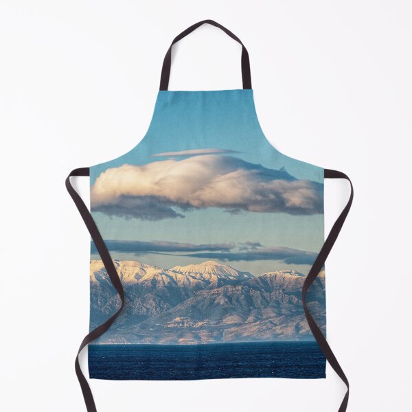 Item preview, SINGLE WHITE CLOUD OVER SNOWY MOUNTAINS ART PRINT designed and sold by nickbrayimages.