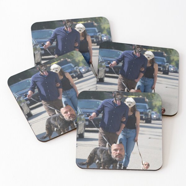 Item preview, Dogs with fans Ben Affleck and Ana de Armas designed and sold by Caliedit.