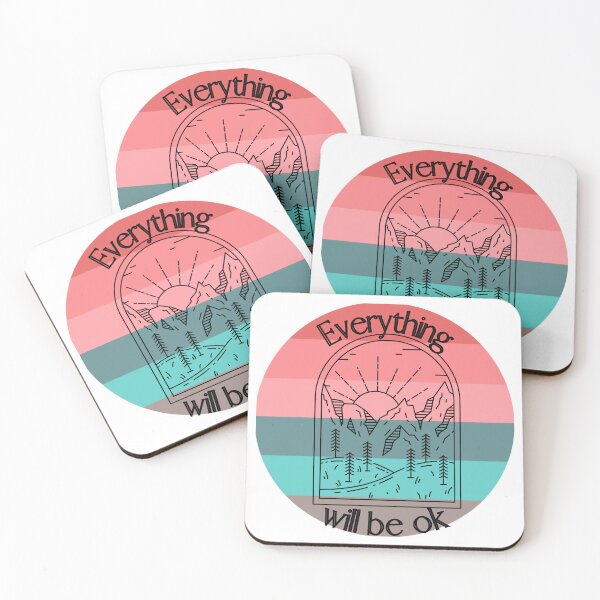 Item preview, Everything will be ok | inspirational quotes | beautiful sunrise designed and sold by Vicsdesignsart.