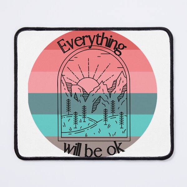 Item preview, Everything will be ok | inspirational quotes | beautiful sunrise designed and sold by Vicsdesignsart.