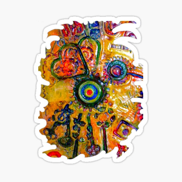 COLOURFUL STEAMPUNK HUMMINGBIRD Sticker