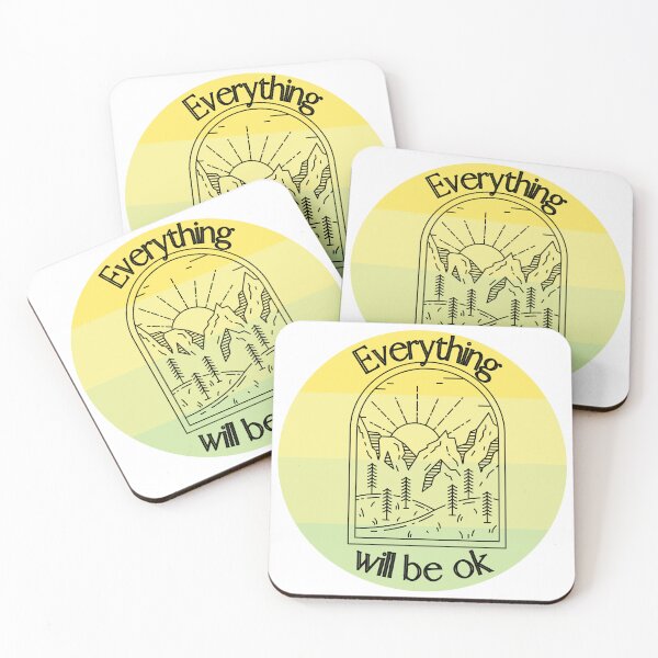 Item preview, Everything will be ok | inspirational quotes | beautiful sunrise designed and sold by Vicsdesignsart.