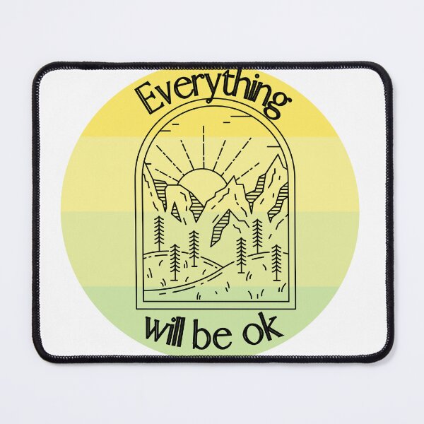 Item preview, Everything will be ok | inspirational quotes | beautiful sunrise designed and sold by Vicsdesignsart.