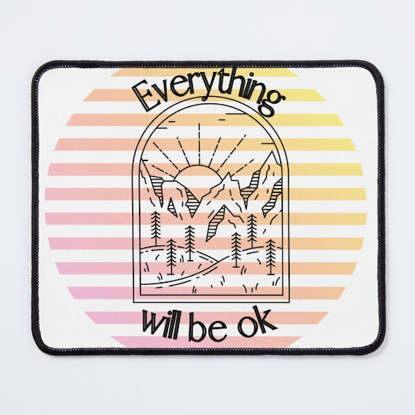Item preview, Everything will be ok | inspirational quotes | beautiful sunrise designed and sold by Vicsdesignsart.