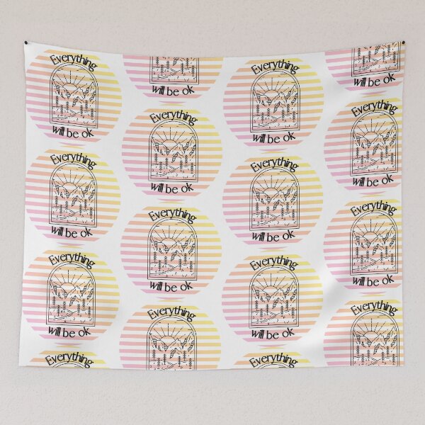 Item preview, Everything will be ok | inspirational quotes | beautiful sunrise designed and sold by Vicsdesignsart.