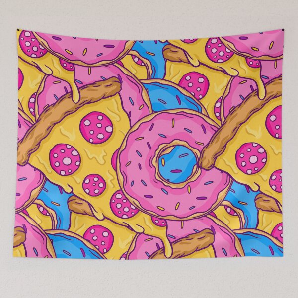Item preview, pink donuts pizza  designed and sold by Gossip Rag.