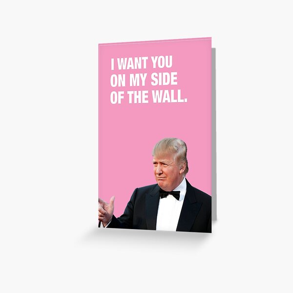 I Want You On My Side Of The Wall - Trump Valentine Greeting Card